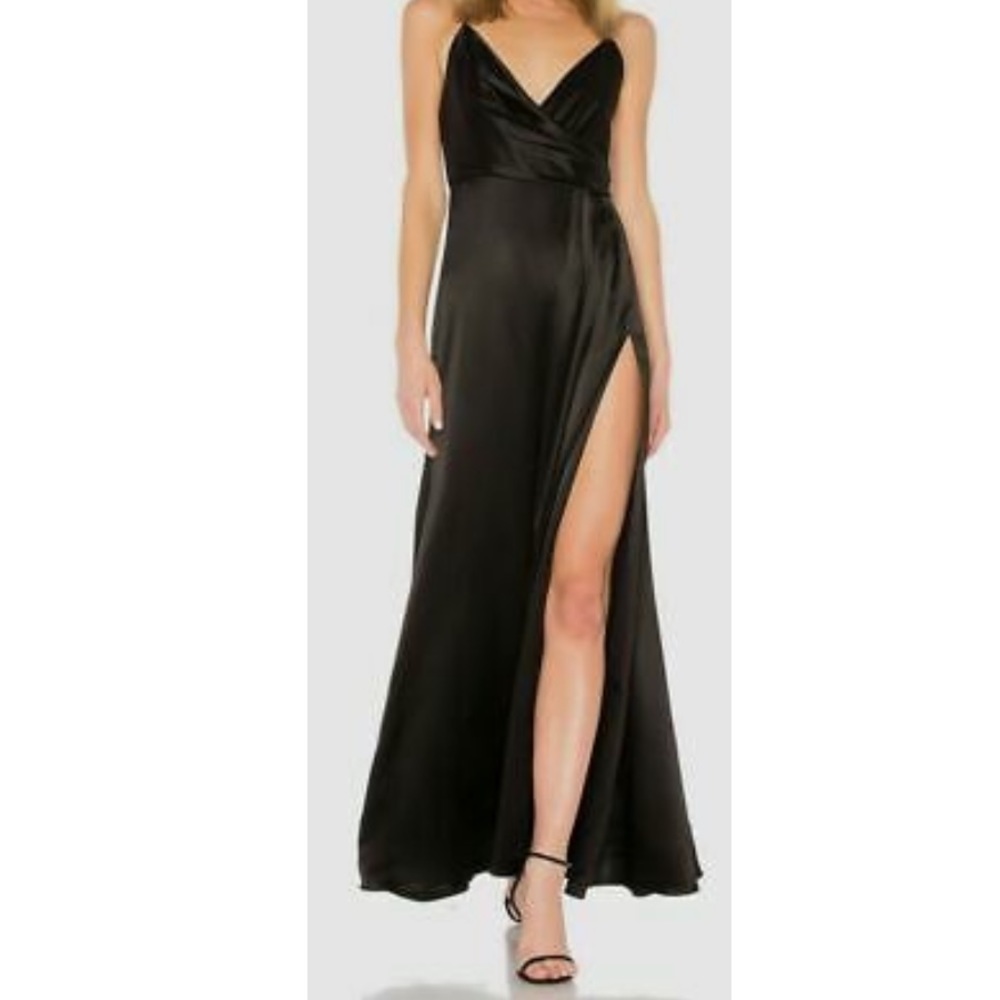 Jill Stuart Black Satin Gown